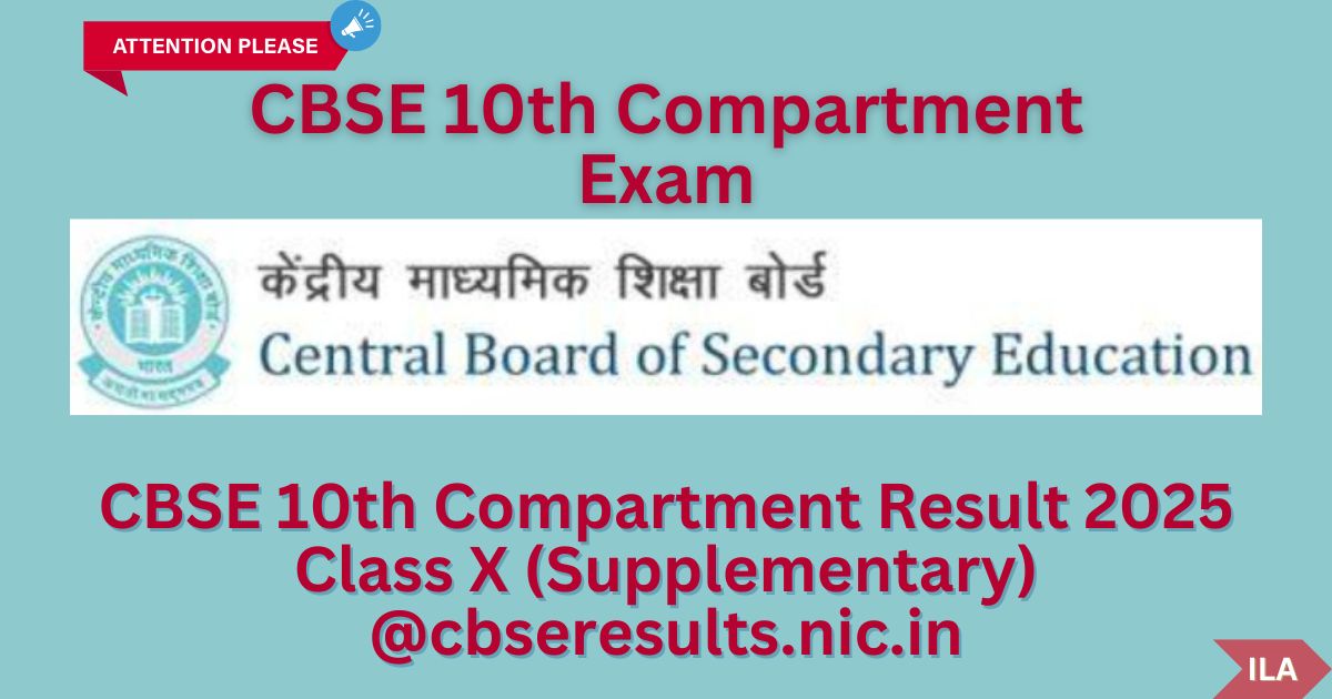 CBSE 10th Compartment Result 2025 Class X Result Online