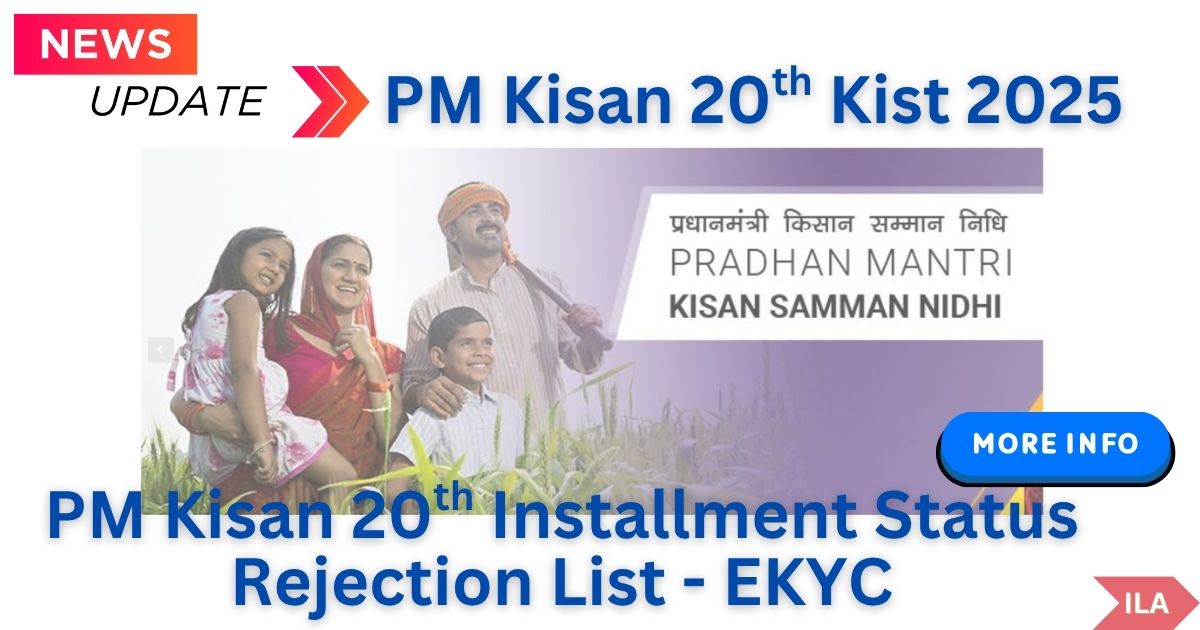 PM Kisan 20th Installment, Kist Date, Status Check Online