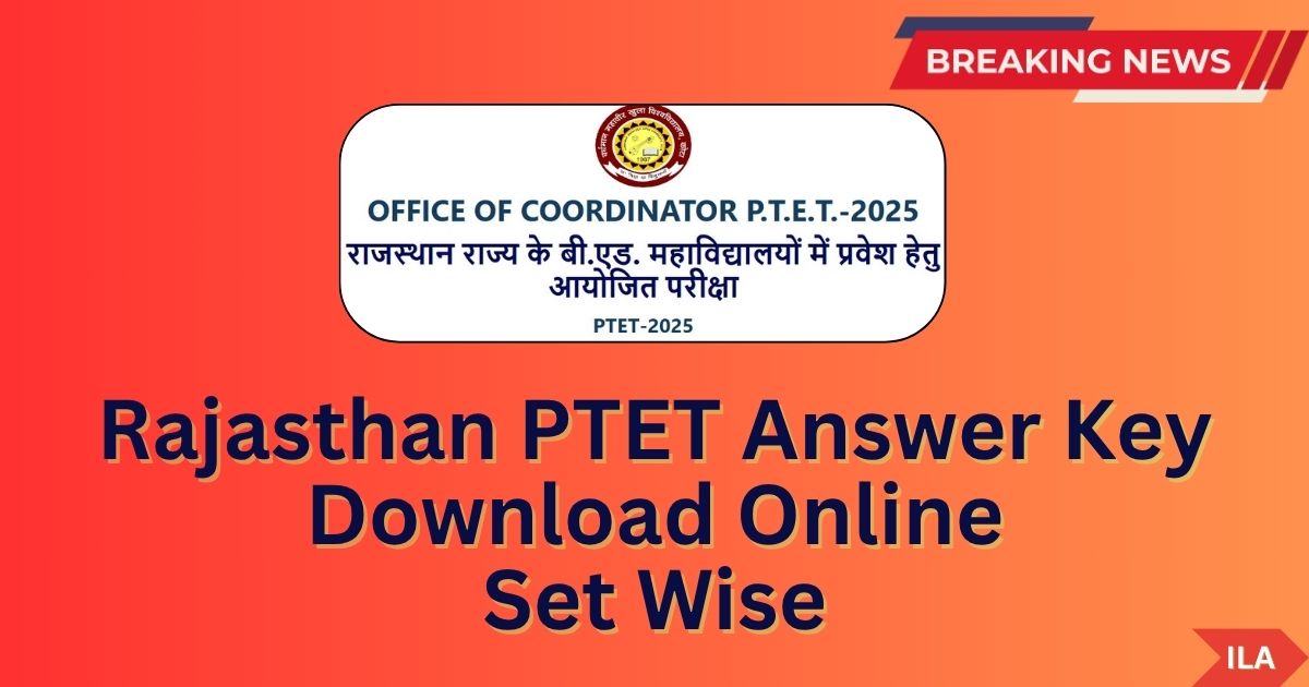 Rajasthan PTET Answer Key